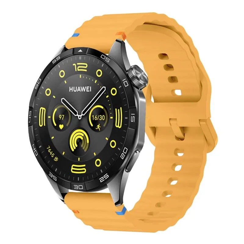 Enhanced Liquid Silicone Wave Watch Strap – Ultra Light Matte Finish Wristband with Quick Release