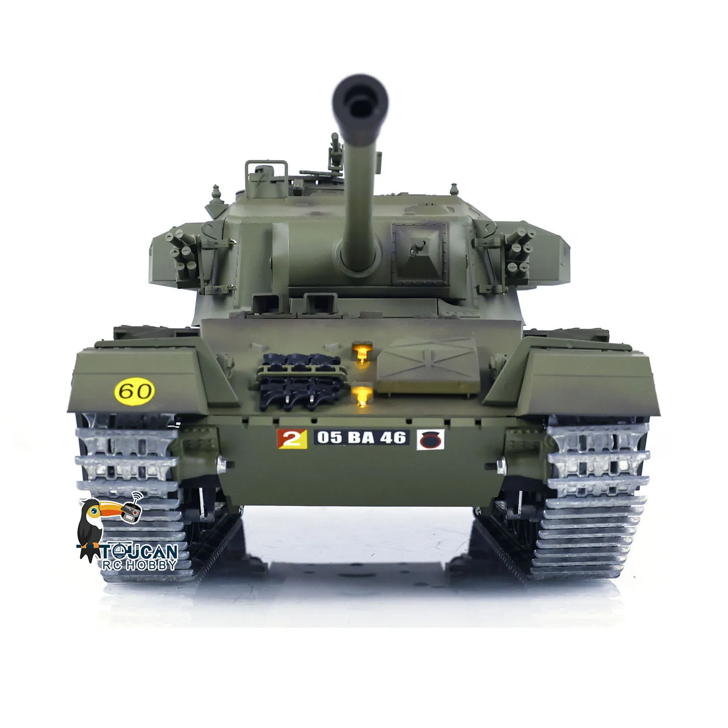 Tongde 1:16 RC Tank British Centurion MK5 Remote Control BB & Infrared Battle Tank Metal Tracks Wheels RTR Barrel Recoil Model 6