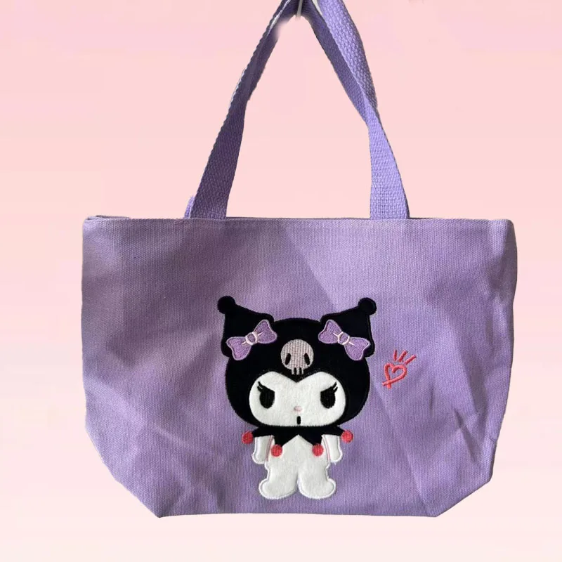 

Sanrio My Melody Брезентовая сумка мультяшная аниме милая удобная сумка на молнии мобильный телефон закуски дорожная уличная косметичка