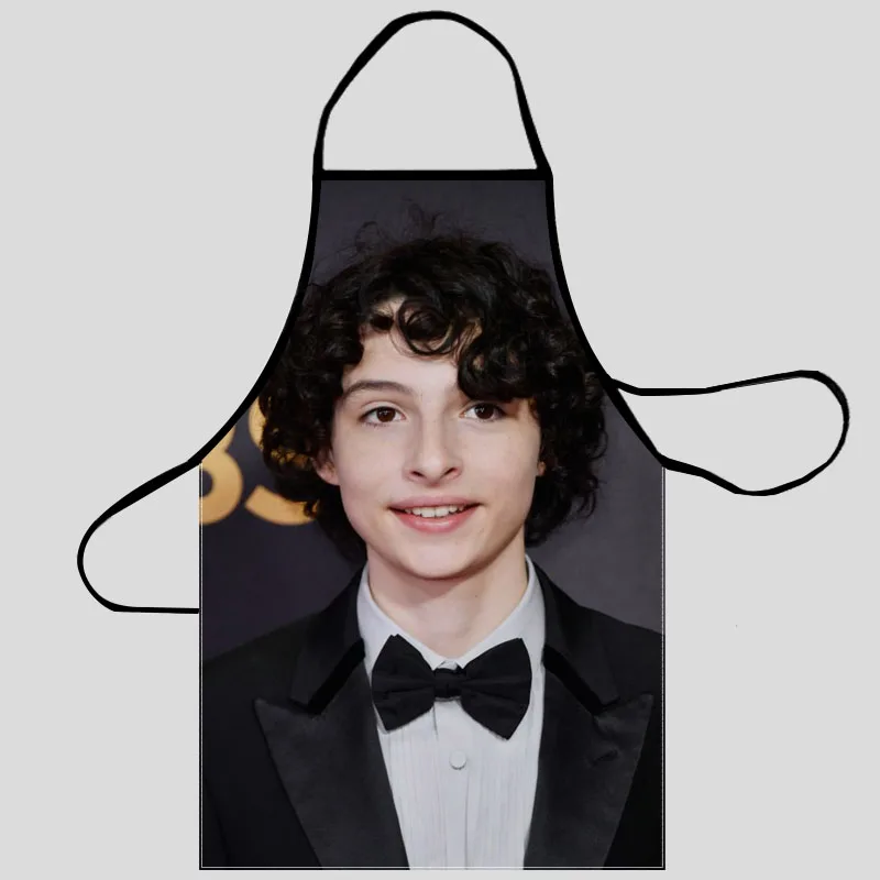 

New Finn Wolfhard Apron Kitchen Aprons For Women Oxford Fabric Cleaning Pinafore Home Cooking Accessories Apron