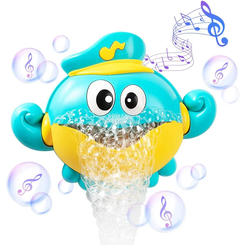 

Baby Bath Toys Bubble Machine Crabs Frog Music Kids Bath Toy Bathtub Soap Automatic Bubble Maker Baby Bathroom Toy for Children