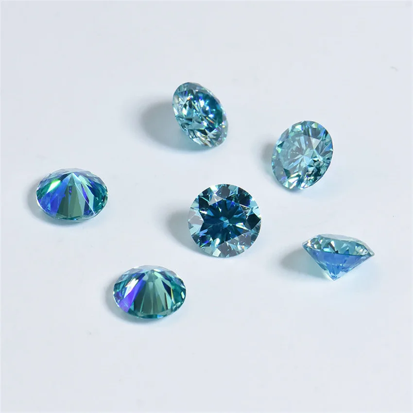 Tbestone Colored Loose Moissanite Stones 0.5-3ct Pink Green Black Moissanites Shining Fine Jewelry Round Lab Grown Diamonds 6