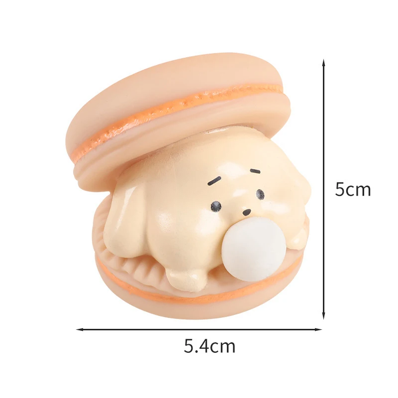 Cute Animal Spit Bubble Burger Stress Relief Pinch Children's Creative Toys Office Funny Vent Toys Desktop Decorative Ornaments - Bilde 6