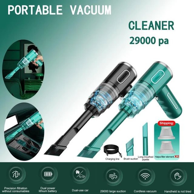 Portable Car Vacuum Cleaner USB Plug/Rechargeable Car Dust Cleaner Handheld  Super Power Suction Head Appliance for Automobile - AliExpress