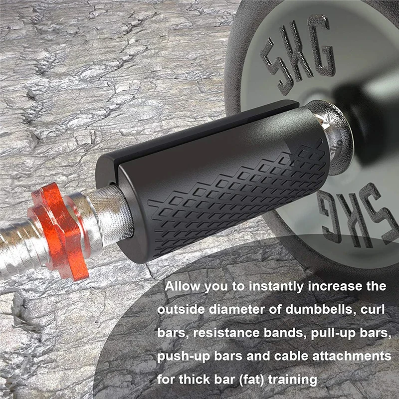 1 PC/2PC GOUNOD Barbell Dumbbell Grip Thick Bar Handle Silicone Anti-slip Pad Thick Bar Handle Weightlifting Fat Pull Grip 6