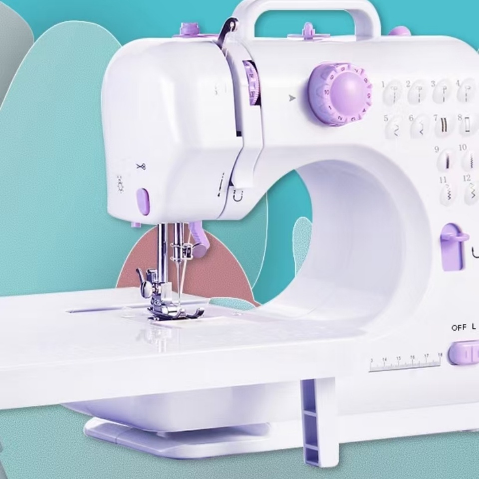 New Portable Electric Sewing Machine Pro With 12 Stitches Patterns,  Multifunctional Home Sewing Machine Parents sewing tools