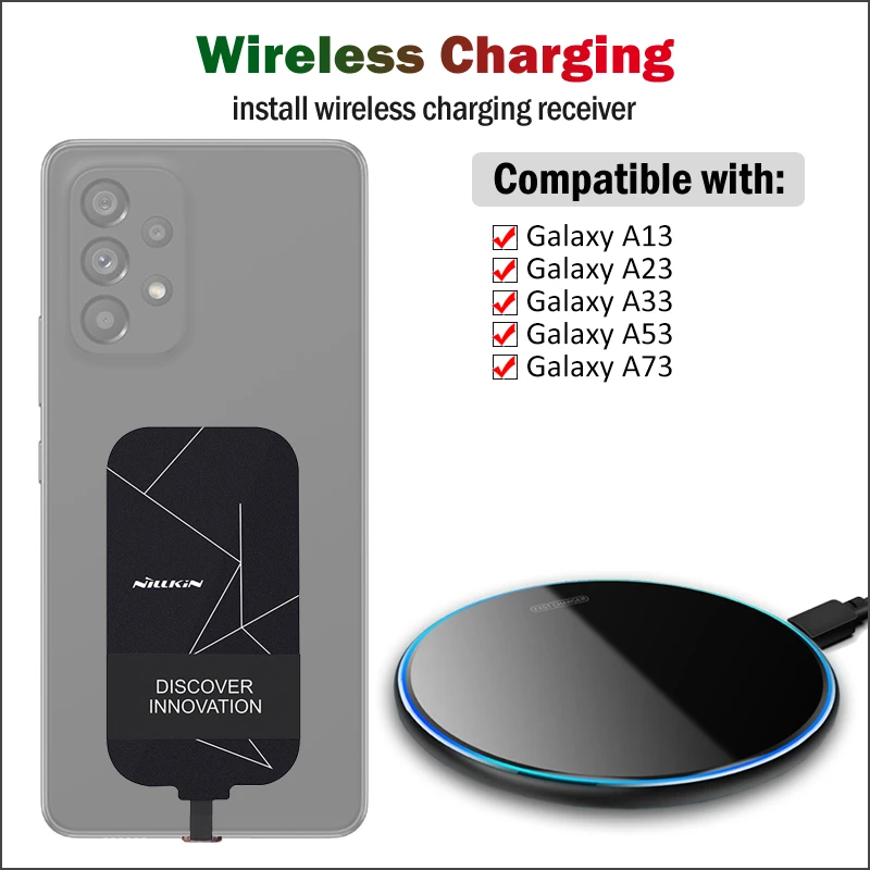inalámbrico Qi para Samsung Galaxy A13, A23, A53, A73, 5G, receptor Nillkin, adaptadores USB tipo C|Cargadores inalámbricos| - AliExpress