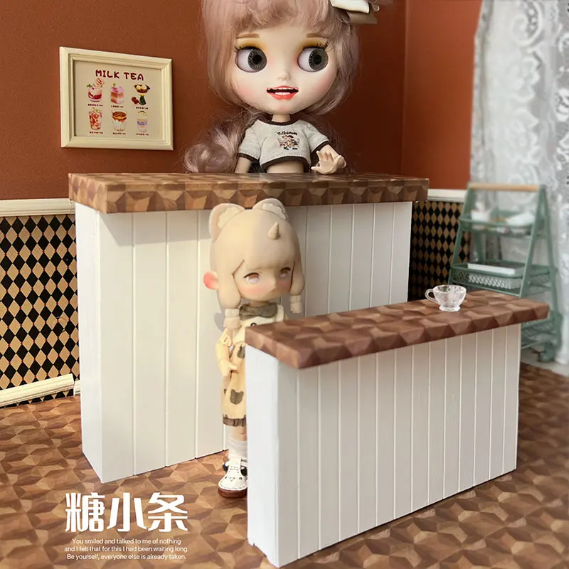 1/6 1/12 Doll House Model Furniture Accessories Bar Counter Kitchen Countertop Bjd Ob11 Blyth Soldier Lol Dollhouse Miniatures electromagnetic accumulation counter electromagnetic counter model lfc 5 library number m359882