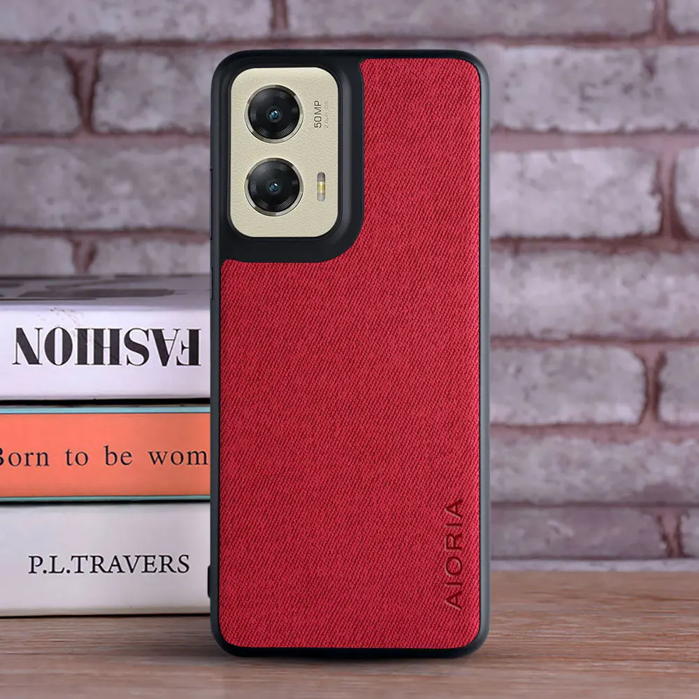 Luxury Textile Leather Phone Cover for Motorola Moto G Power 5G - Premium Protective Case