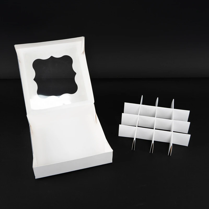 5pcs Mini Cupcake and Pastry Chocolate Paper Boxes in White and Pink, Handmade Dessert ... - SKU HDPB1126 - UGI Packaging