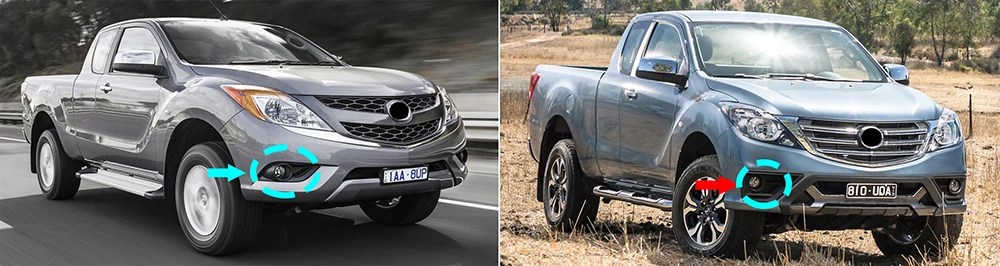 Upgrade Led Fog Lights for Mazda BT-50 Pro Eclipse 2014 2015 2016 with Lens DRL Car PTF Angel Eyes Rings Daytime Running Lamp detail image 2