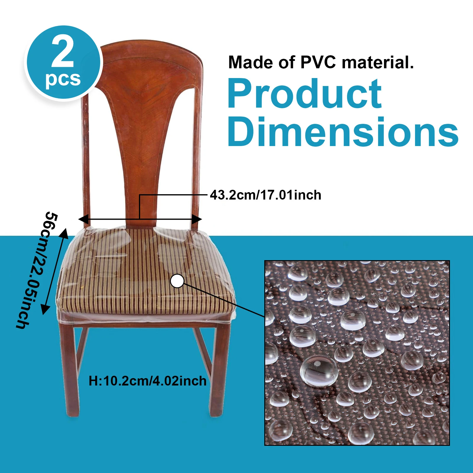 Transparent Plastic Chair Cover PVC Dining Chairs Protector Stain