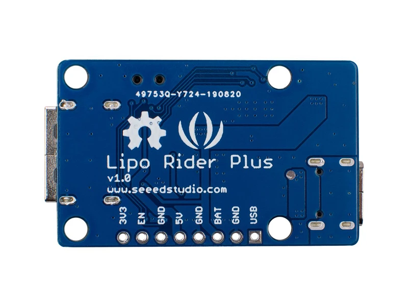 Vue de dessus du module de charge rapide Lipo Rider Plus avec composants électroniques