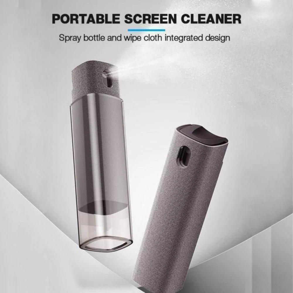 2PCS 3 In 1 Fingerprint-Proof Screen Cleaner Laptop and Tablet Screens All-in-One Screen Cleaner Spray Wipe for All Phones 