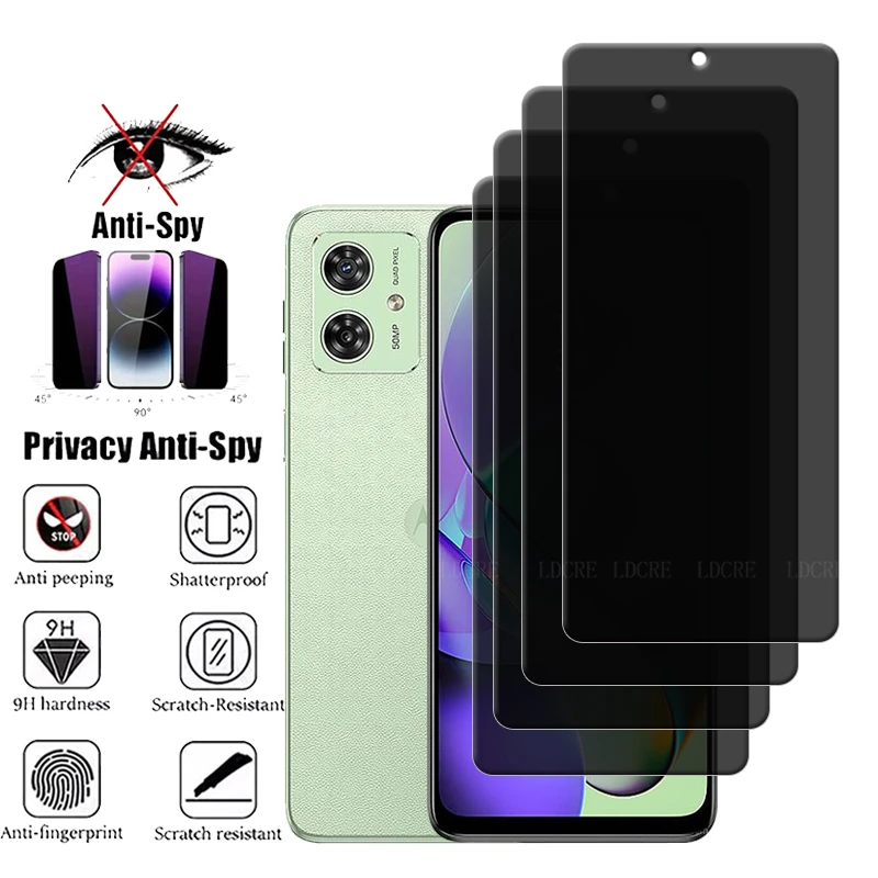 4-Pack Privacy Anti-Spy Tempered Glass Screen Protector, 9H Hardness with HD Clarity