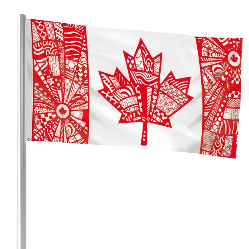 

Canadian National Maple Leaf Flag Red And White Polyester Canada Flag 35x59 Feet Double-Sided Maple Leaf Canadian National Day