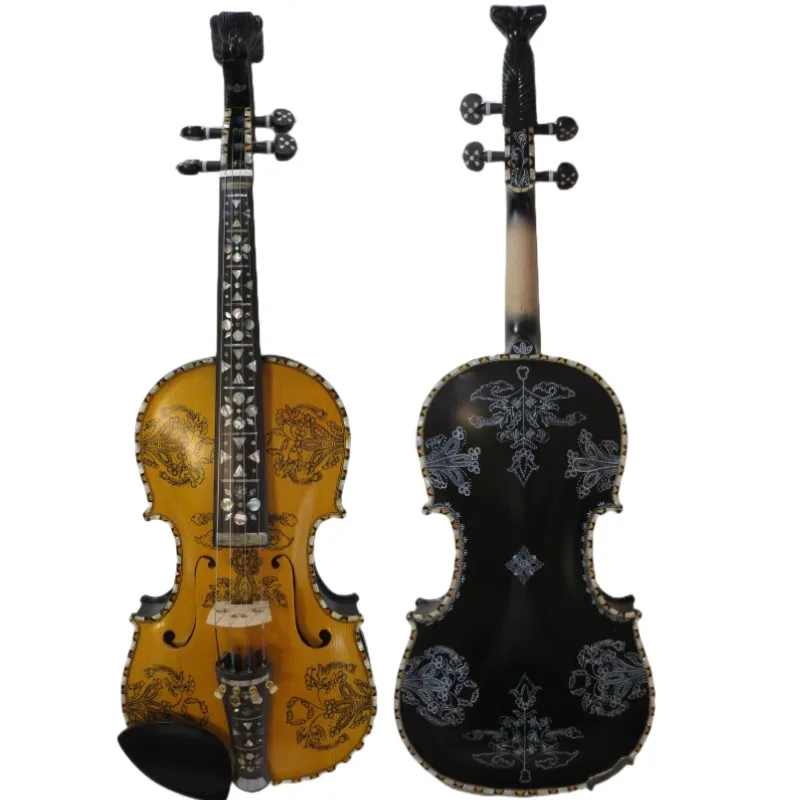 HandmadeNorwegianfiddleblack4stringsHardangerfiddleviolin44