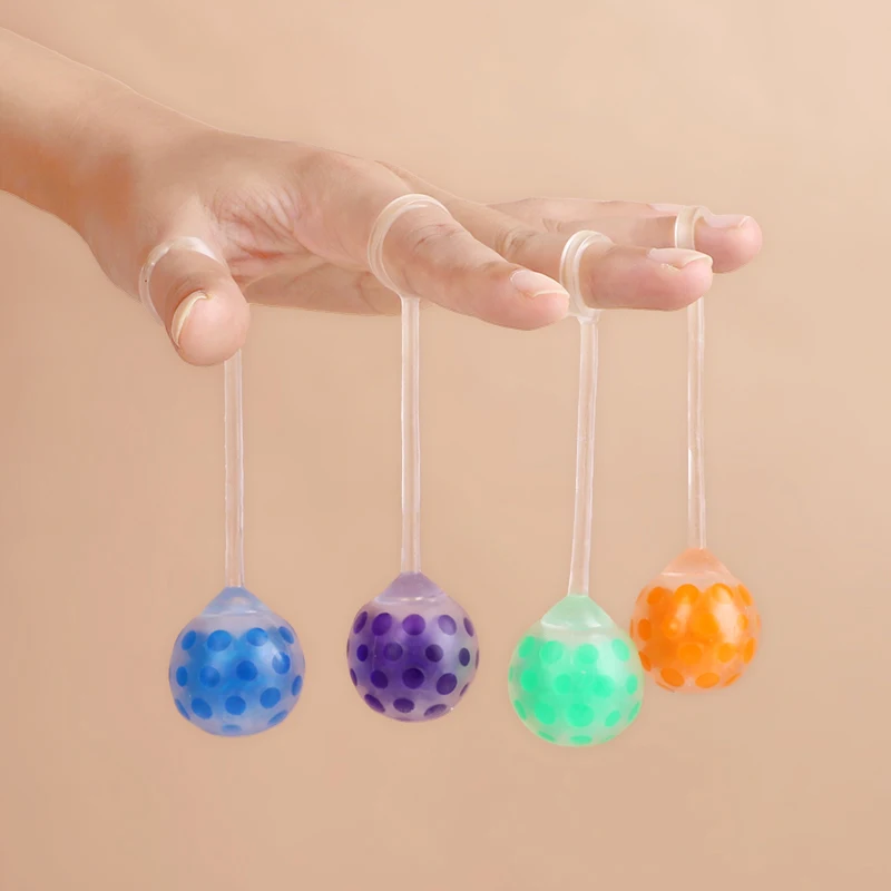 5/10/20Pcs Soft Rubber Squeeze Ball with Rope Yo-Yo Stress Relief SensoryToys for Kids Birthday Party Favors Pinata Filler Gifts