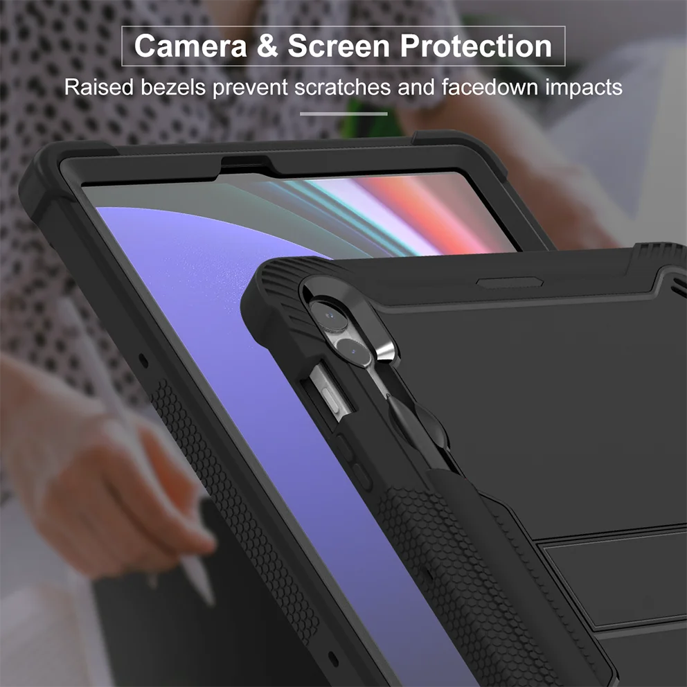 Rugged Shockproof Stand Tablet Case with Heavy-Duty Protection