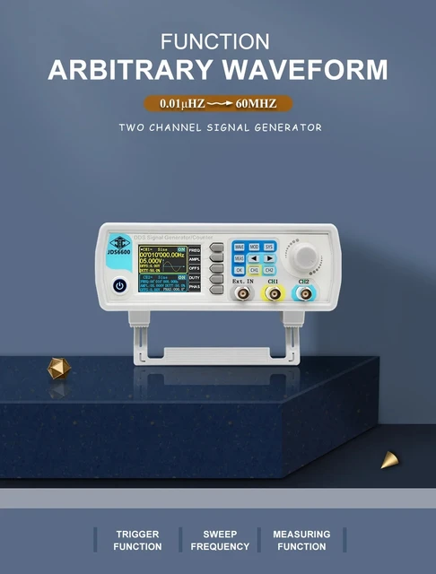 Generatore Di Funzioni Jds6600 DDS - Segnali Sinusoidali, Onde Quadre, Fino A 60MHz, Per Laboratori E Officine - Foto 9