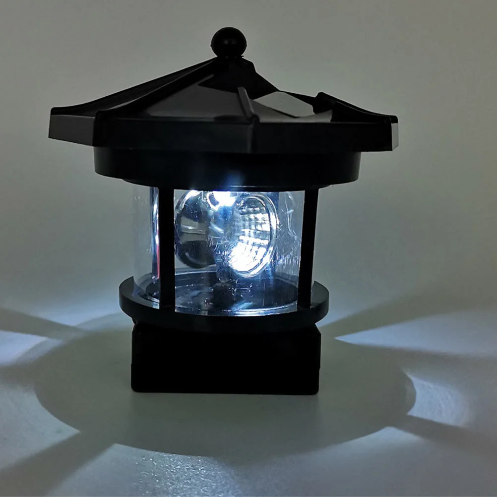 

Solar Rotating Light Lights Outdoor Landscape Lamp Lighthouse Decorative Revolving Plastic Garden
