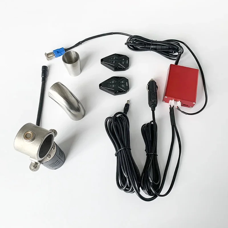 38mm Motorbike Exhaust Sound Valve System Clamp Pipe Connect Remote Controller Switch Button Adjustable Modification Kit