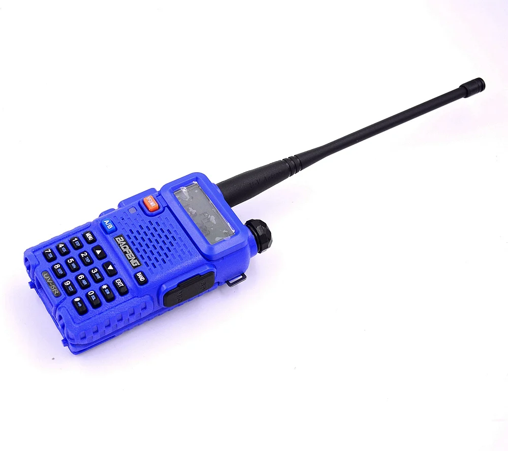 Baofeng UV5R Two Way Radio Pure Blue VHF UHF LCD Screen Dual Display Standby CTCSS DCS VOX DTMF HAM Wireless Communication