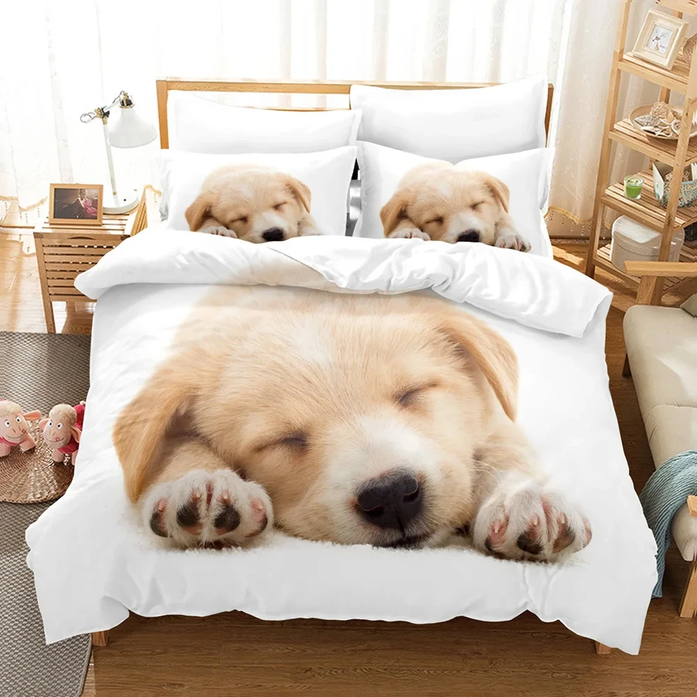 

Cute Pet Dog Animal New 2023 3D Printed Bedding Set Duvet Cover Sets Bed Linen for Adults Children Bed Cover Luxury Home Textile