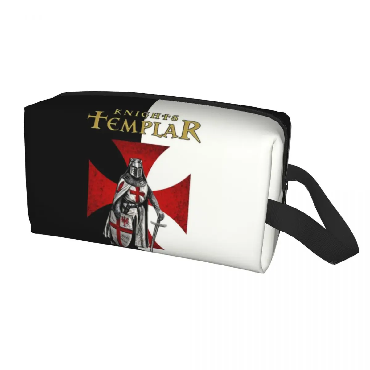 

Женская косметичка с рисунком рыцаря, Большая вместительная сумка для косметики