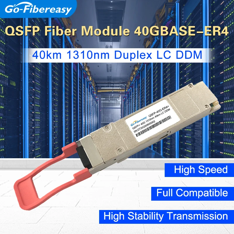 QSFP 40Gb 40km Transceiver Module 40GBASE-ER4 1310nm Dual LC DDM QSFP ER4 Fiber Optical Module For Cisco/Huawei/Juniper Switch 40gb qsfp fiber switch module 40gbase sr4 850nm mpo mtp mmf qsfp optical transceiver module compatible huawei cisco qsfp 40g sr4