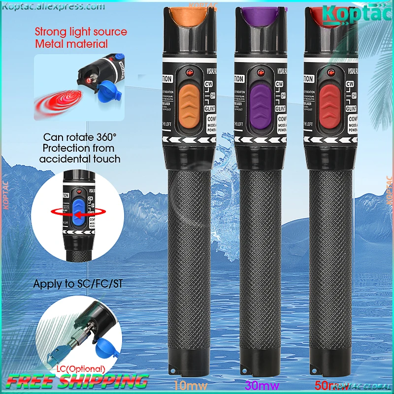 Free Shipping 10/20/30mW VFL Fiber Optical Cable Tester Pen Type Visual Fault Locator For FC/SC/ST Surprise Price | Мобильные