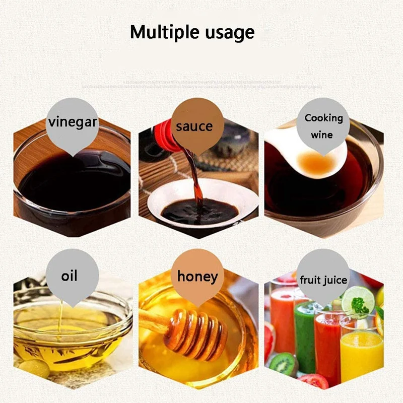 Olive Oil And Vinegar Dispenser 2 In 1 Kitchen Glass Bottle Oil And Vinegar Bottle With Cork Stopper 4