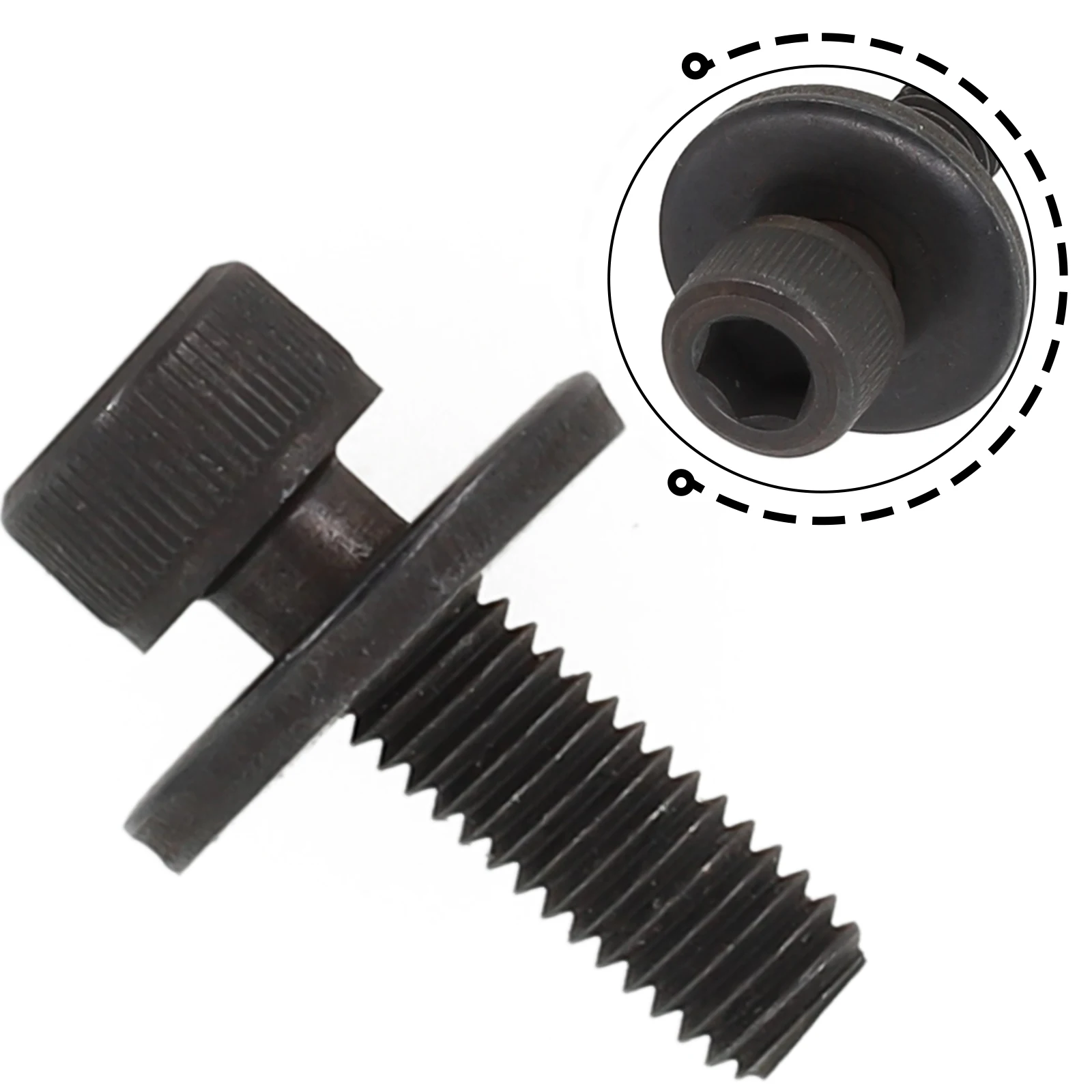 Circular Saw Blade Clamp Hex Bolt M6x20 1PC 266133-3 For 4101RH 4105KB BSS610 Metal Black Power Tools Parts Accessories