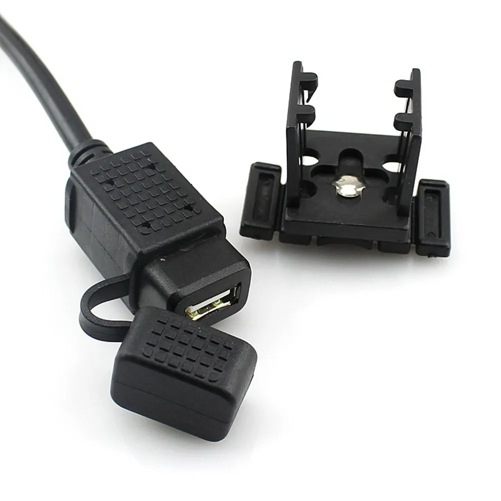 인라인 방수 USB 오토바이 소켓이 있는 전원 공급 소켓 5V 2.1A USB 전원 콘센트 1.83m 케이블(휴대폰용)