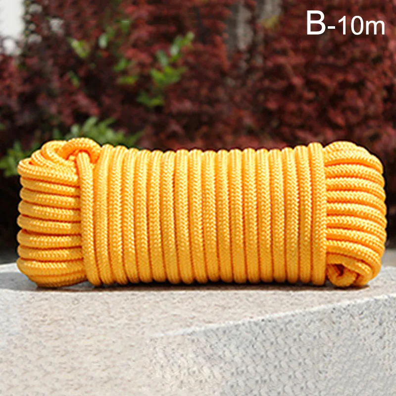 Description Picture 3 of item10mx2/3/4/6/8mm Nylon Cord Thread Crochet Line Macrame Rope DIY Hand-woven Braided Handicraft Lanyard Shoes String Bag Rope