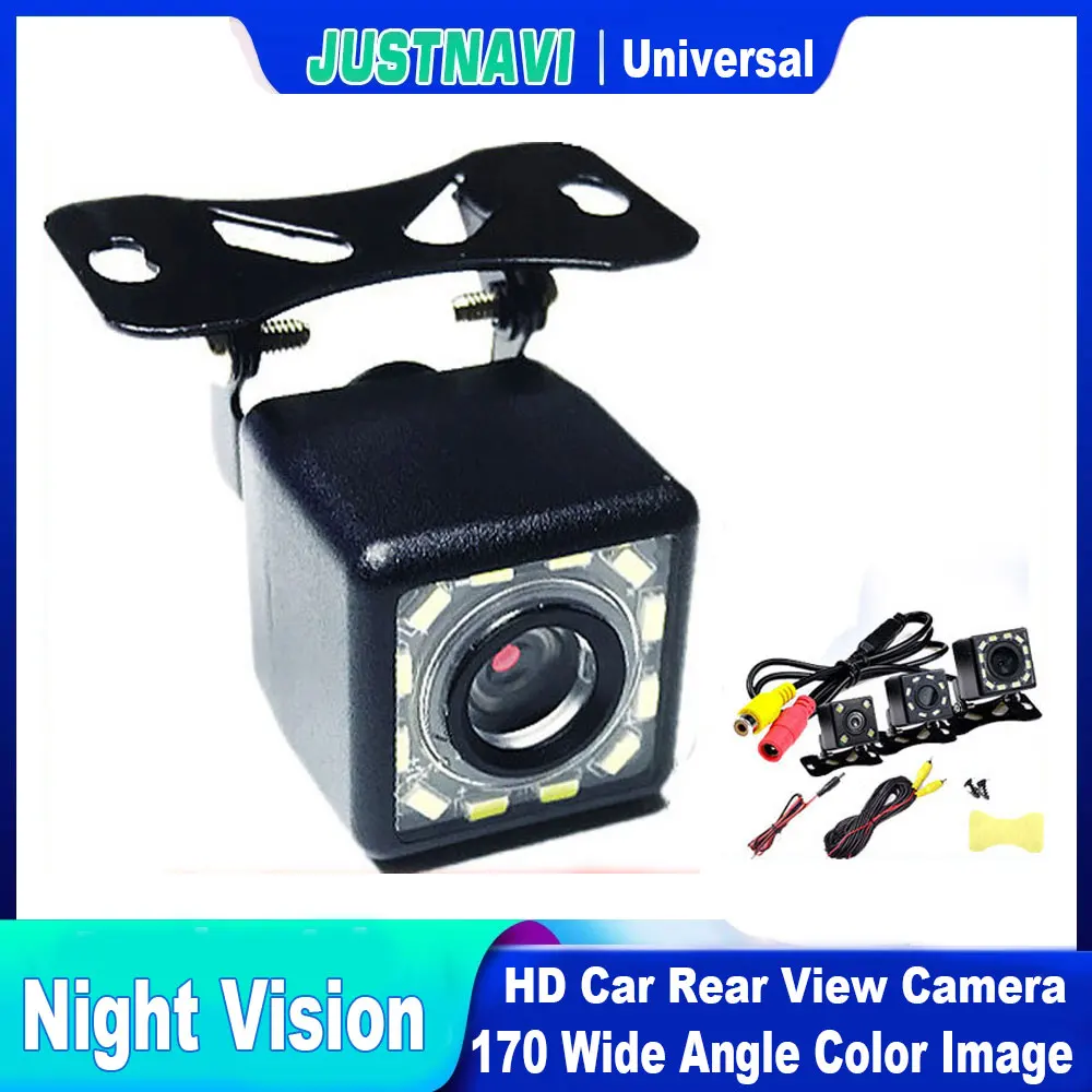 JUSTNAV 8 LED Night Vision Car Rear View Camera Universal Backup ...
