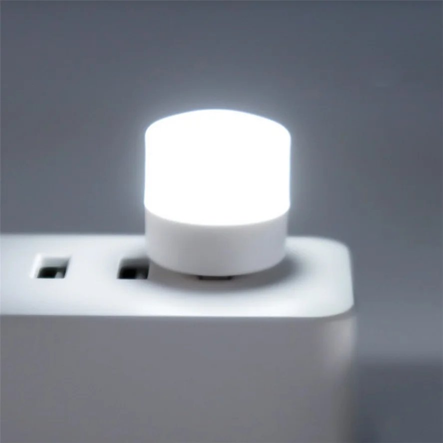 LED Light Small USB Plug Night Light Computer Mobile Power Charging Mini Book Lamps Eye Protection Square Reading