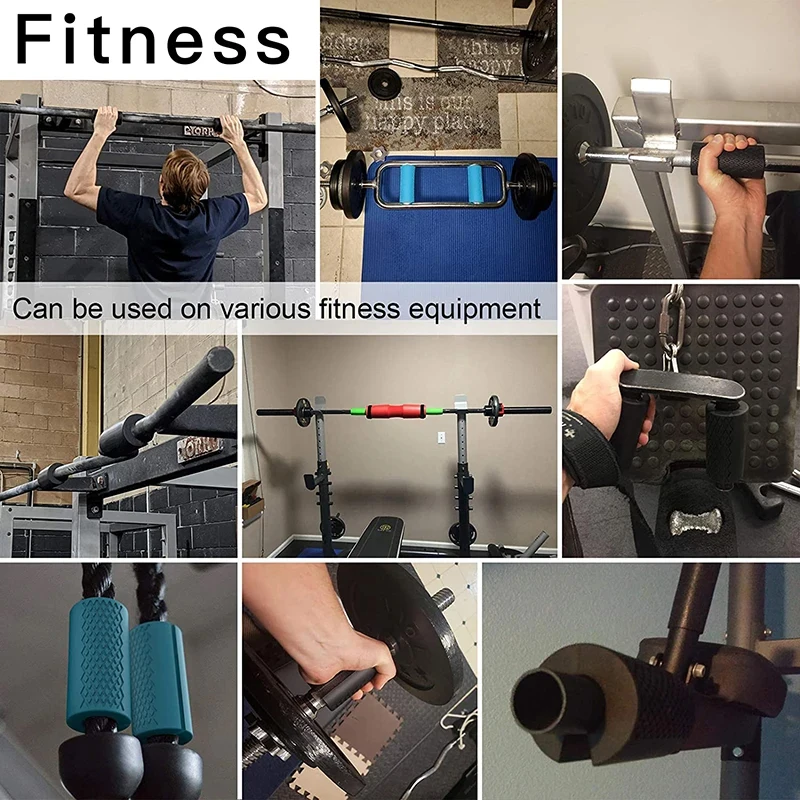1 PC/2PC GOUNOD Barbell Dumbbell Grip Thick Bar Handle Silicone Anti-slip Pad Thick Bar Handle Weightlifting Fat Pull Grip 5
