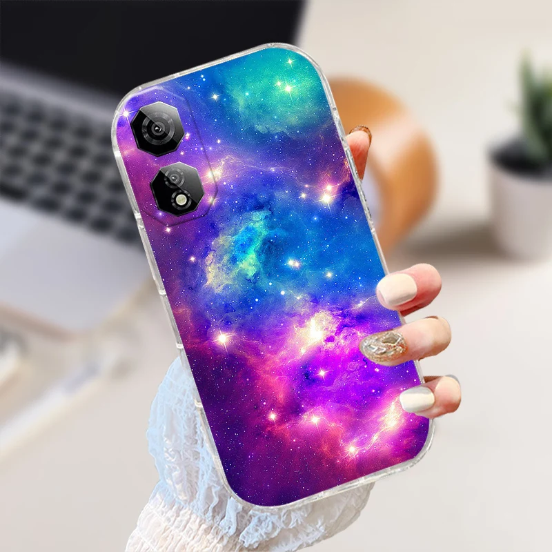 Shockproof Clear Silicone TPU Phone Case with Cute Animal Design