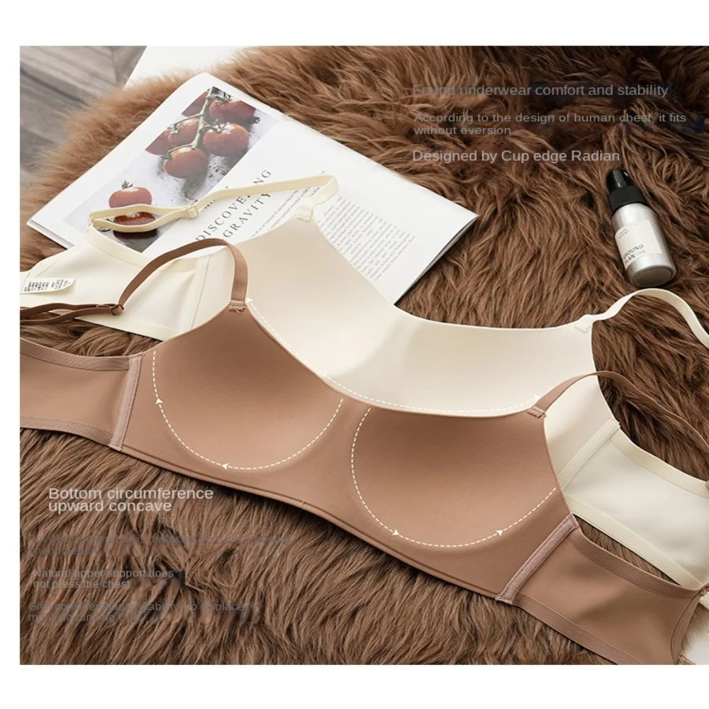 Soft Comfort Wireless Bra Breathable Fabric Elastic Material Push Up Bra Supportive Structure Thin Cup Bralette Female Intimates