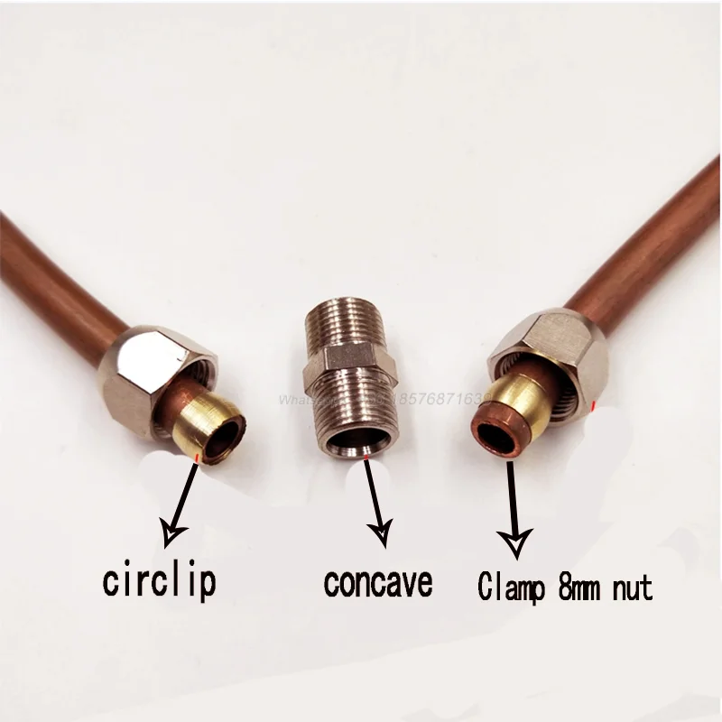 Double straight compression ferrule ferrule joint 4 6 8 10 12 14 16mm