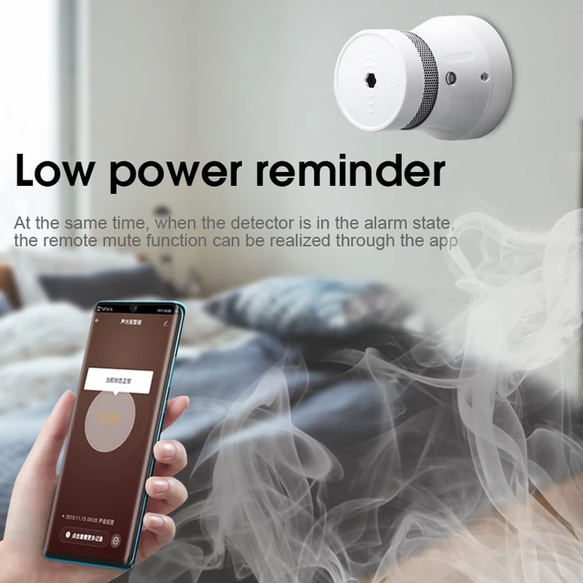 WiFi smoke sensor, tuya smart smoke sensor, WiFi smoke detector, Home Security System, Firefighters, smart life, smart home