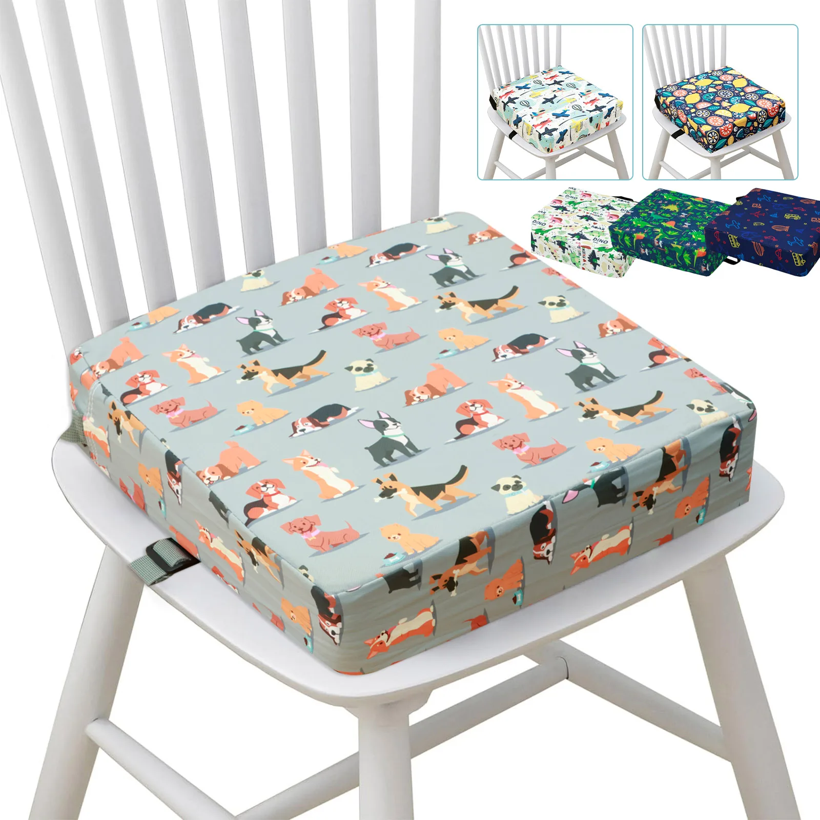 Children Kids Increased Booster Seat Non Slip Booster Cushion Dining Seat Cushions Adjustable Removable Baby Safety Cushions 2