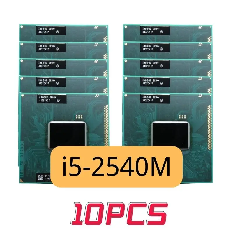 10 Pz Intel Core I5-2540M I5 2540M Sr044 Cpu Laptop Processor Socket G2 / Rpga988B