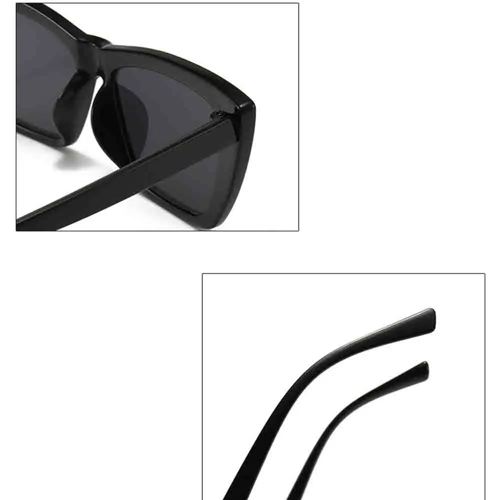 Retro Punk Big-framed Cat's Eye Sunglasses Woman New Trend Street Photography Hip-hop Styles Fashion Show Sunglasses