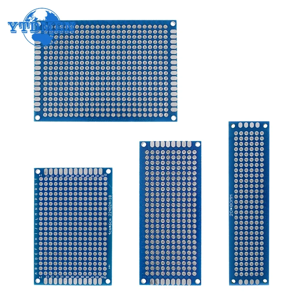 Pcb Kit Board Pcb Board 20PCS Double Sided PCB Boards 2X8 3X7 4X6 5X7cm PCB Prototype Board Kit Printed Circuit Universal for DIY Soldering Project