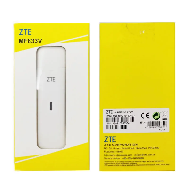 Zte mf833vワイヤレスWi-Fiルーター,USBドングル,150mbps,モバイル