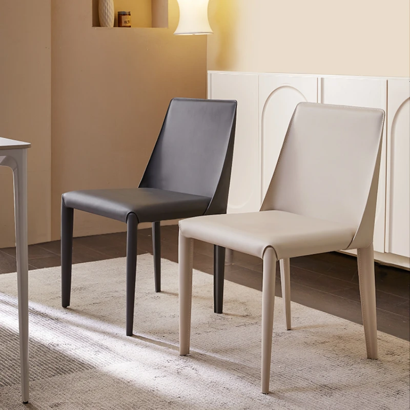

Luxury Ergonomic Dining Chair Leather Design Banquet Vanity Modern Chair Simple Party Cadeiras De Jantar Sillas Furniture HD50CY