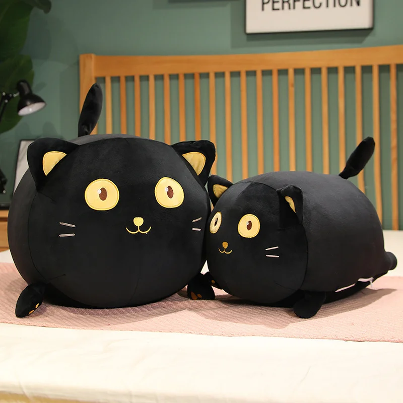 

Диванная подушка в скандинавском стиле Ins, 35/50 см, черная кошка, плюшевая игрушка, большая кошачья кукла, детские мягкие игрушки, украшение для дивана, Подушка для спины, подарок