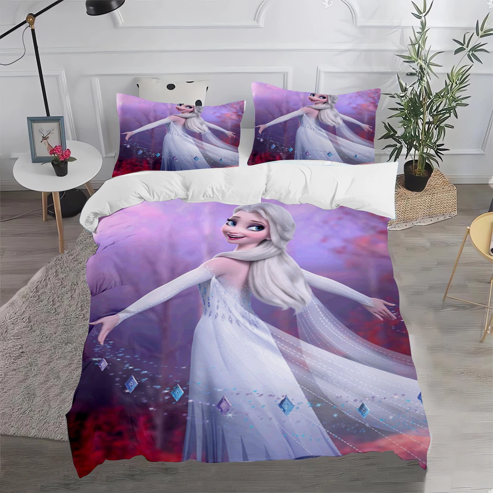 

Frozen Cartoon Anime Cover Grade A Printed 2/3pcs Bedding Set Comforter Bedding Quilt Soft Children Gift For Kids